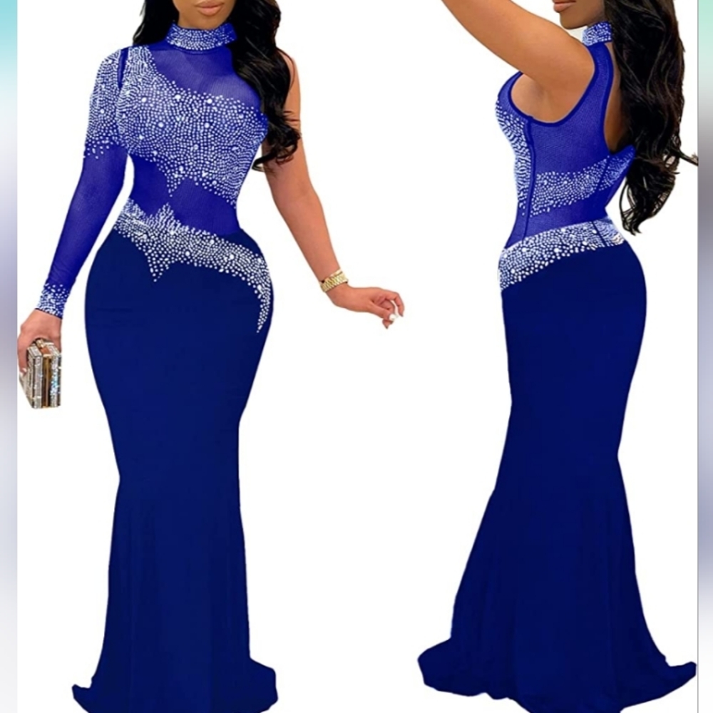 Rhinestone Dress Party Club